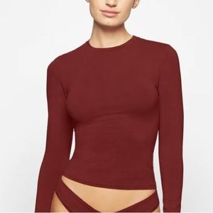 Skims Kim K. Cotten jersey long sleeve T-shirt NWT 2X